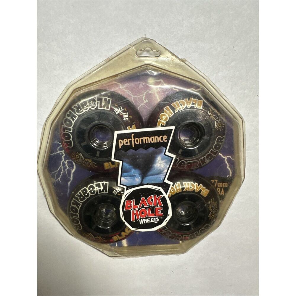 ( 4 Pack) PERFORMANCE BLACK HOLE WHEELS KLEAR KOLOR 82A 72mm.